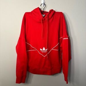 Adidas Red and White Hoodie